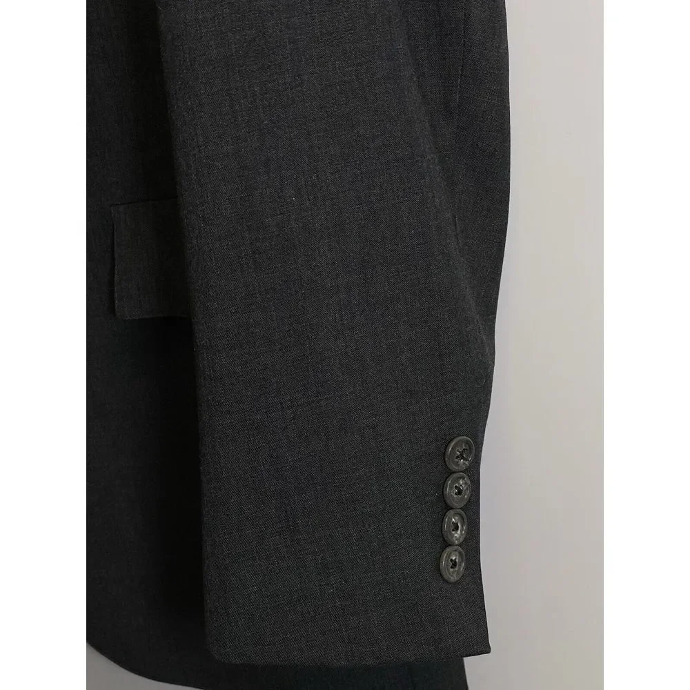 Vintage Hart Schaffner Marx‎ 42L Racquet Club USA MADE Grey Wool Blazer Jacket